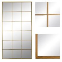 Espejo ventana de oro metal-cristal
