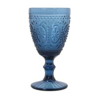 juego de 6 copas de cristal azul