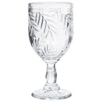 juego de 6 copas de cristal hojas