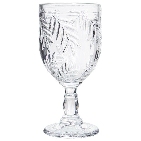 juego de 6 copas de cristal hojas