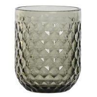juego de 6 vasos de cristal gris hexágonos