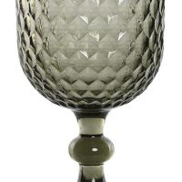 juego de 6 copas de cristal gris hexágonos