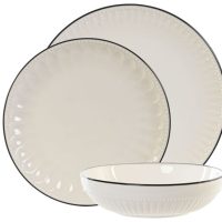 Vajilla porcelana blanca 18 piezas