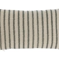 Cojín lino beige y verde